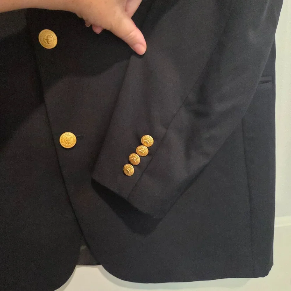 Brooks brothers‎ suit jacket 43 L Navy gold buttons